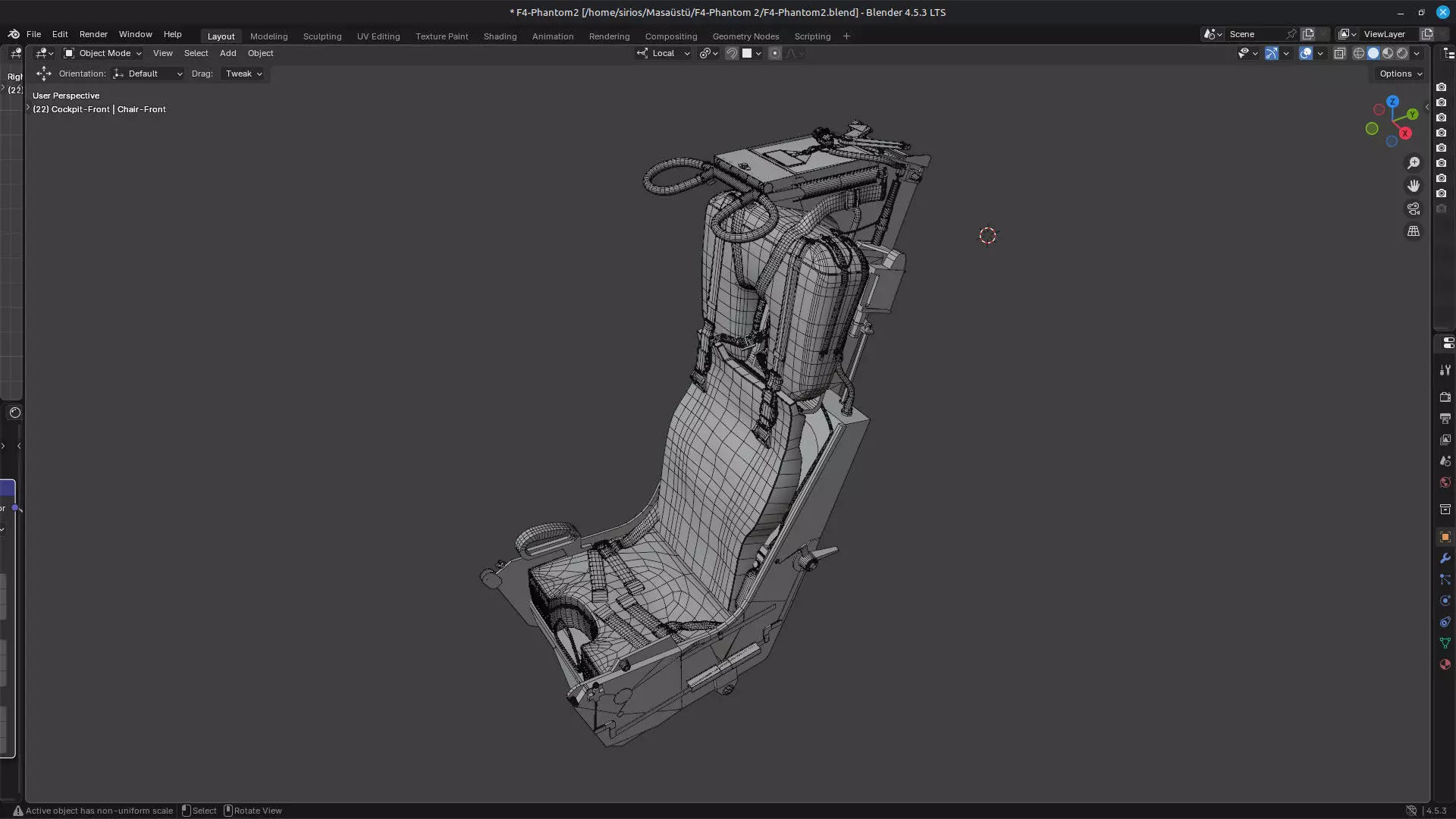 F4 Phantom 2  Grey-with Cockpit-Fully Rigged-High Resolution Low-poly 3D model_30