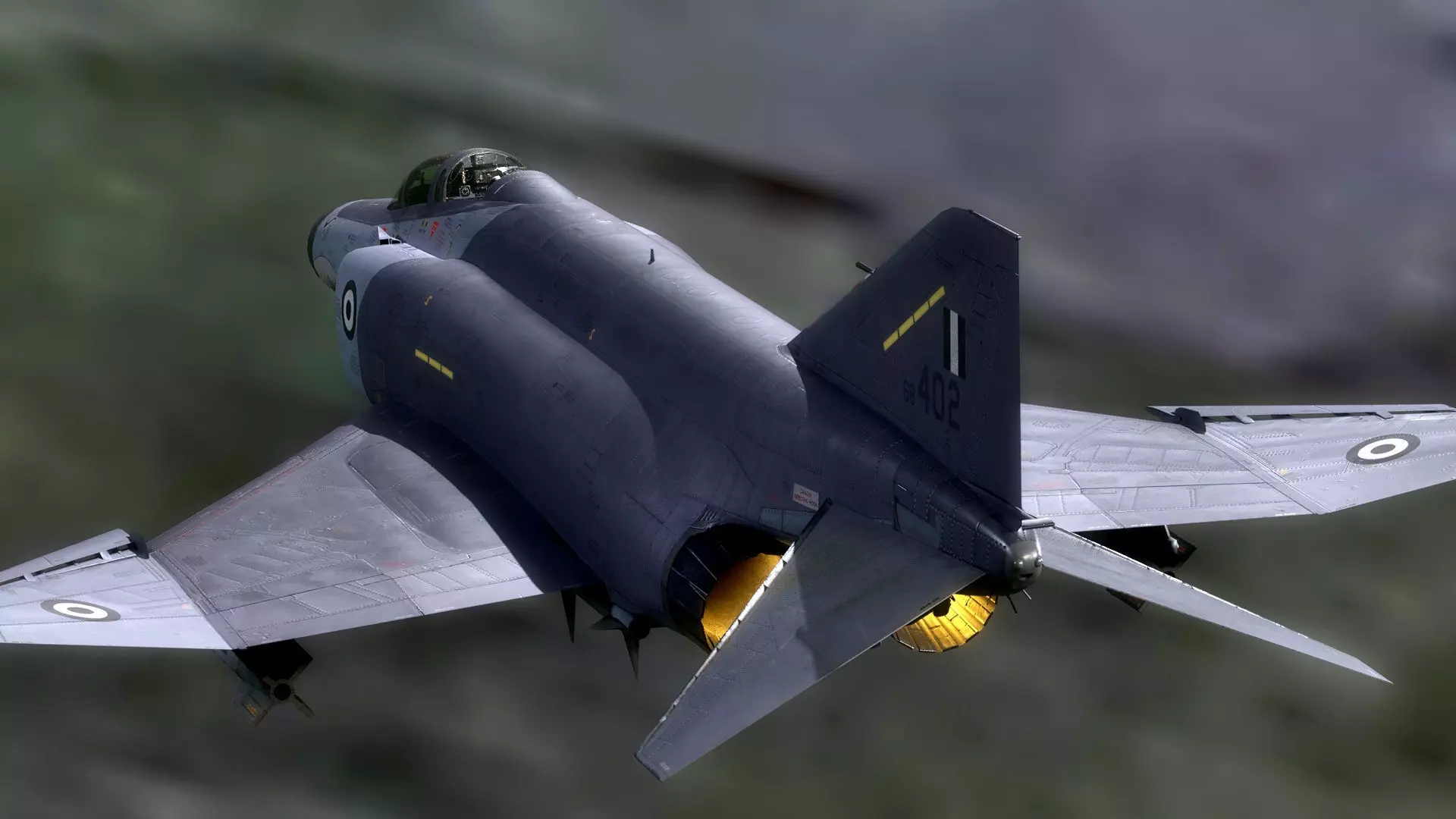 F4 Phantom 2  Grey-with Cockpit-Fully Rigged-High Resolution Low-poly 3D model_12