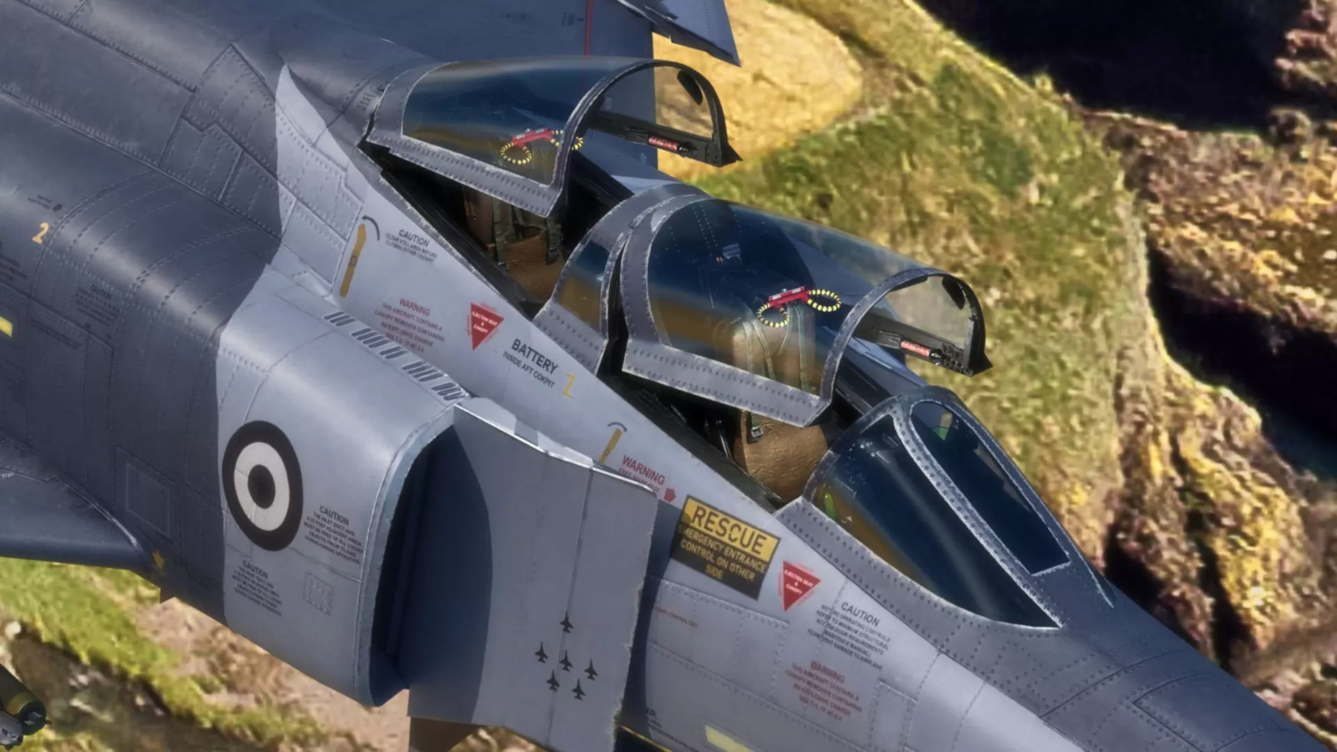 F4 Phantom 2  Grey-with Cockpit-Fully Rigged-High Resolution Low-poly 3D model_27