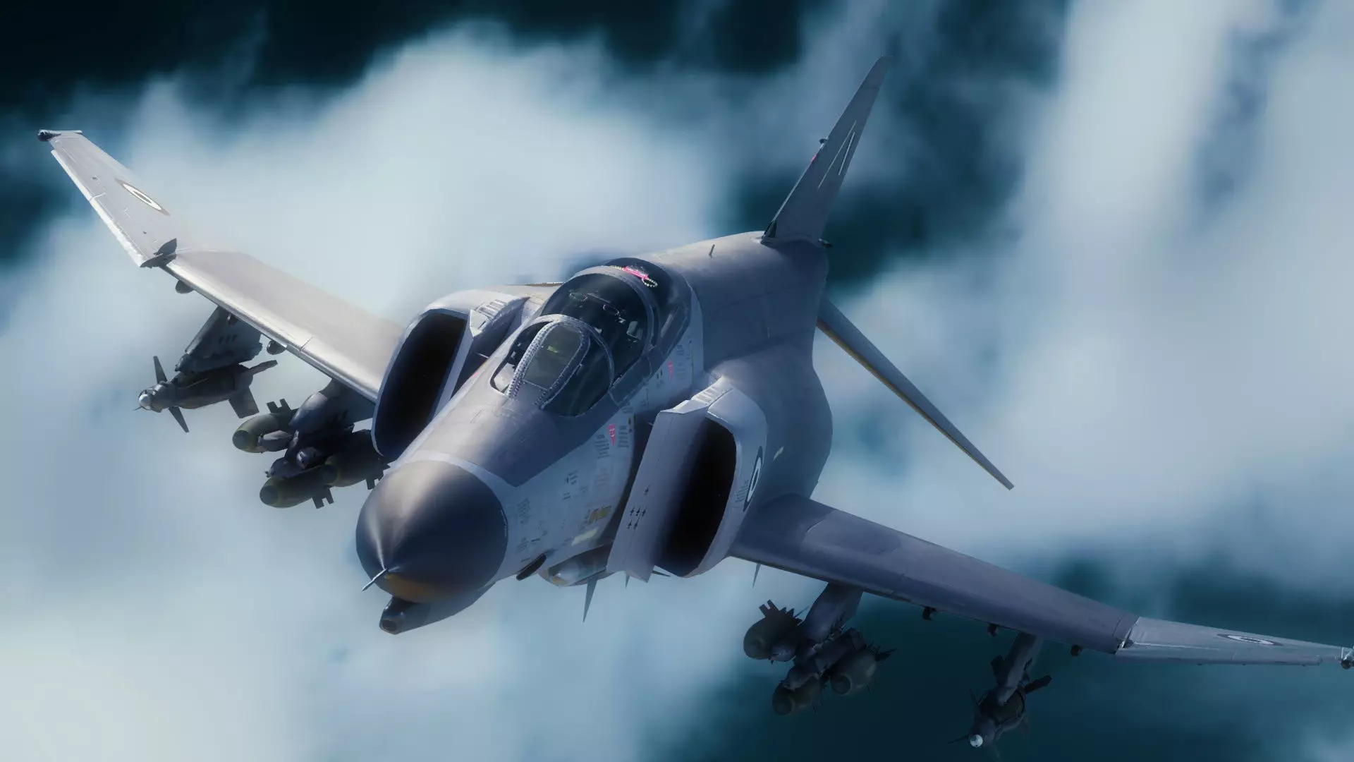 F4 Phantom 2  Grey-with Cockpit-Fully Rigged-High Resolution Low-poly 3D model_5