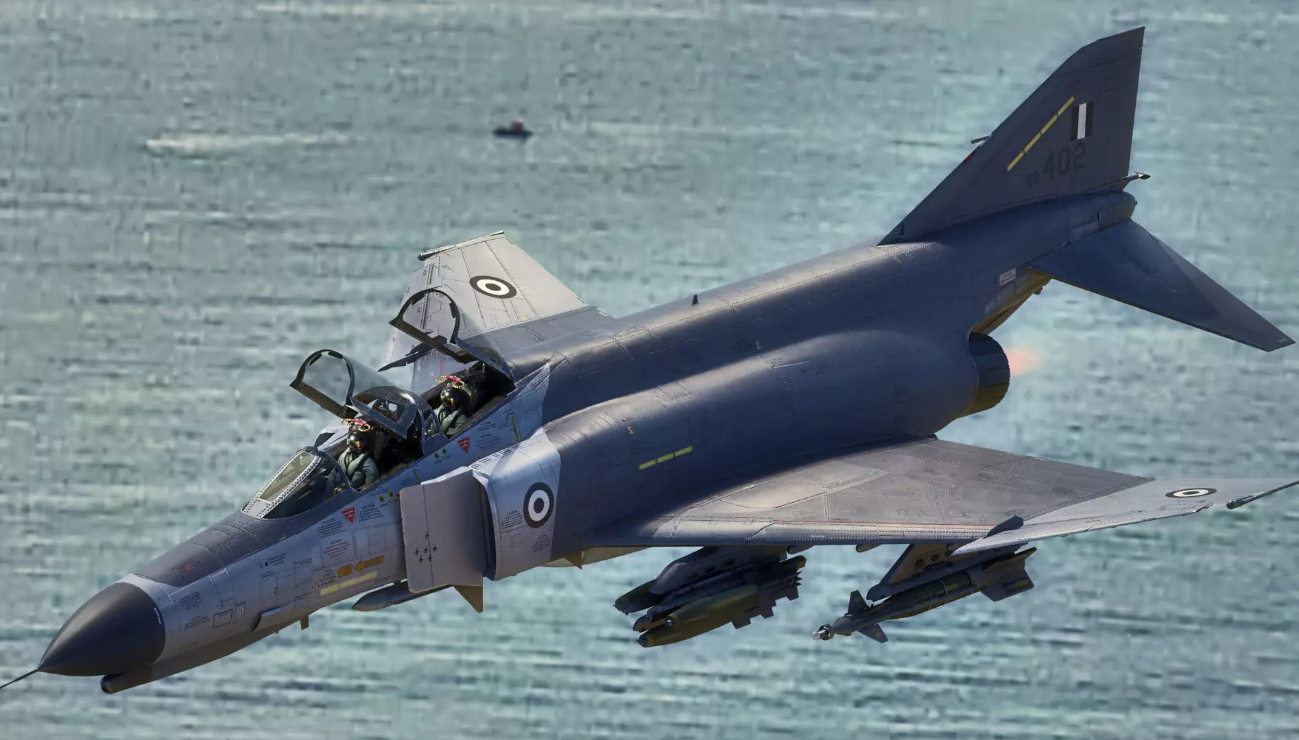 F4 Phantom 2  Grey-with Cockpit-Fully Rigged-High Resolution Low-poly 3D model_14