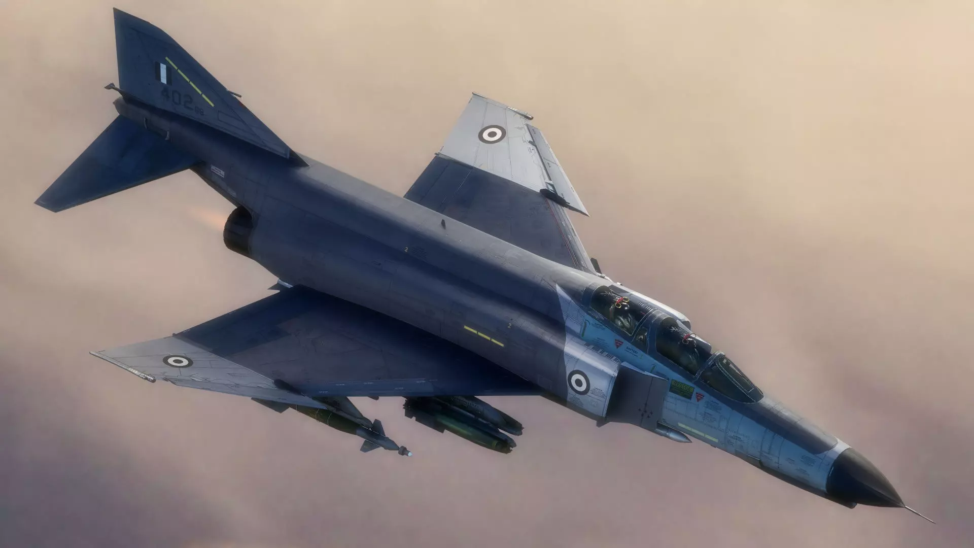 F4 Phantom 2  Grey-with Cockpit-Fully Rigged-High Resolution Low-poly 3D model_6