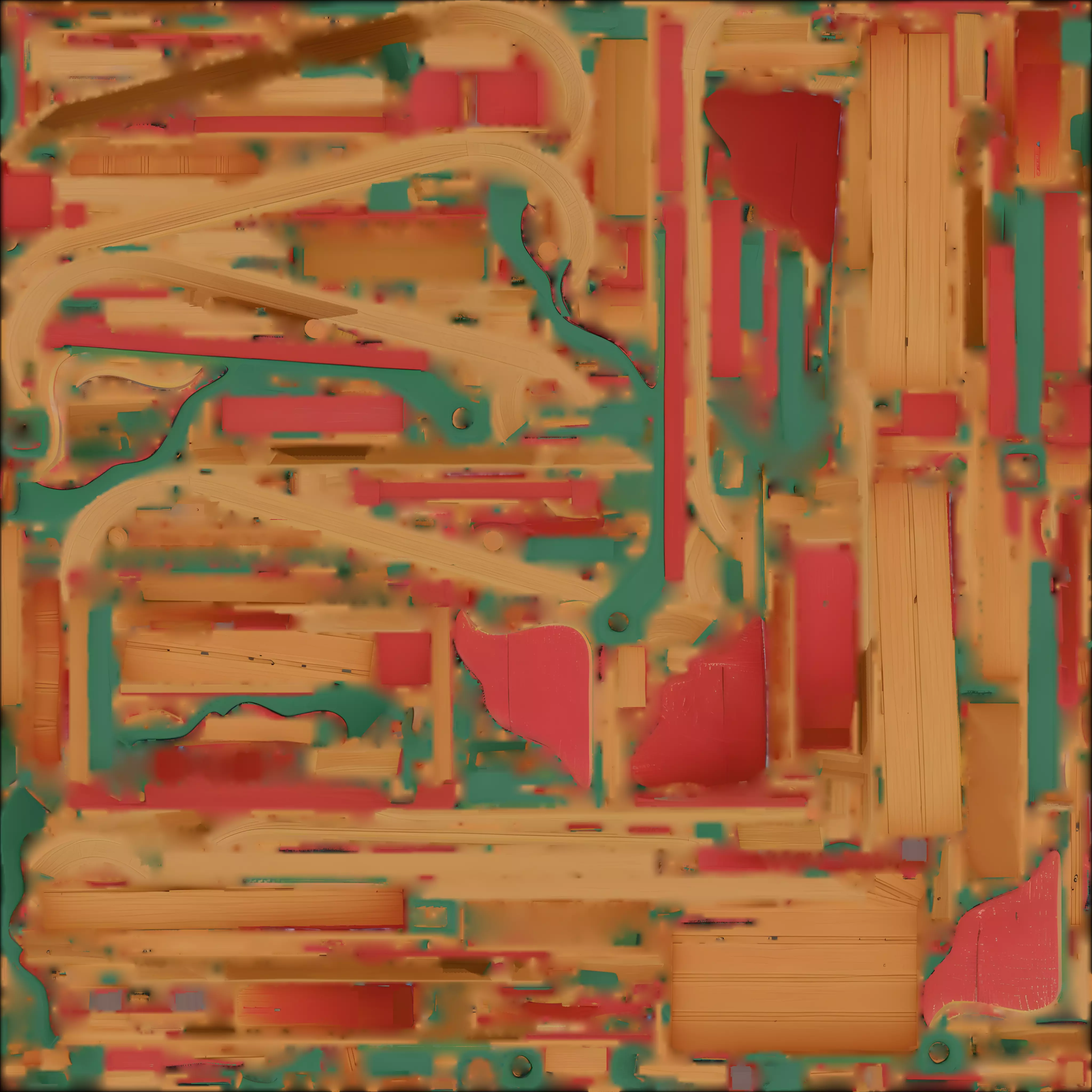 Wooden Christmas Sledge 3D Model Festive Winter Prop Low-poly 3D model_1