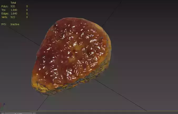 Chicken Nugget M03 Low-poly 3D model 3