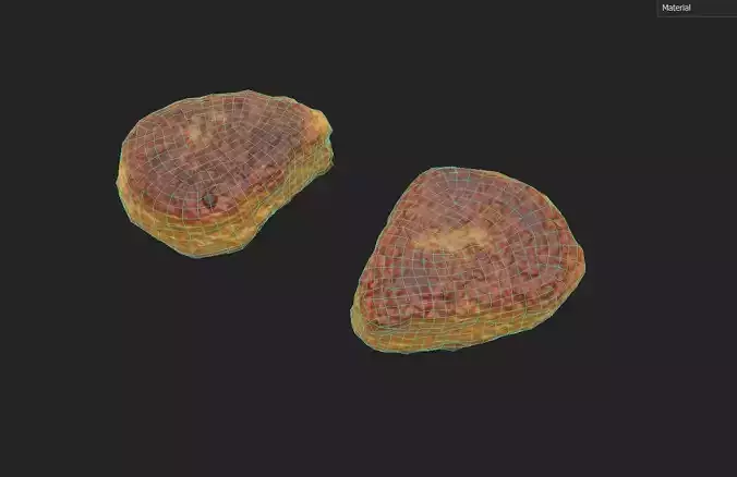 Chicken Nugget M03 Low-poly 3D model 2
