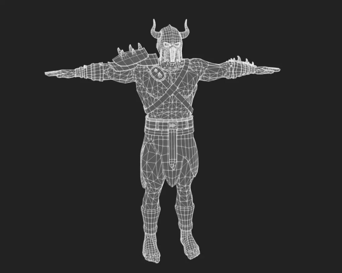 Barbarian 07 - Read the Description Low-poly 3D model_11