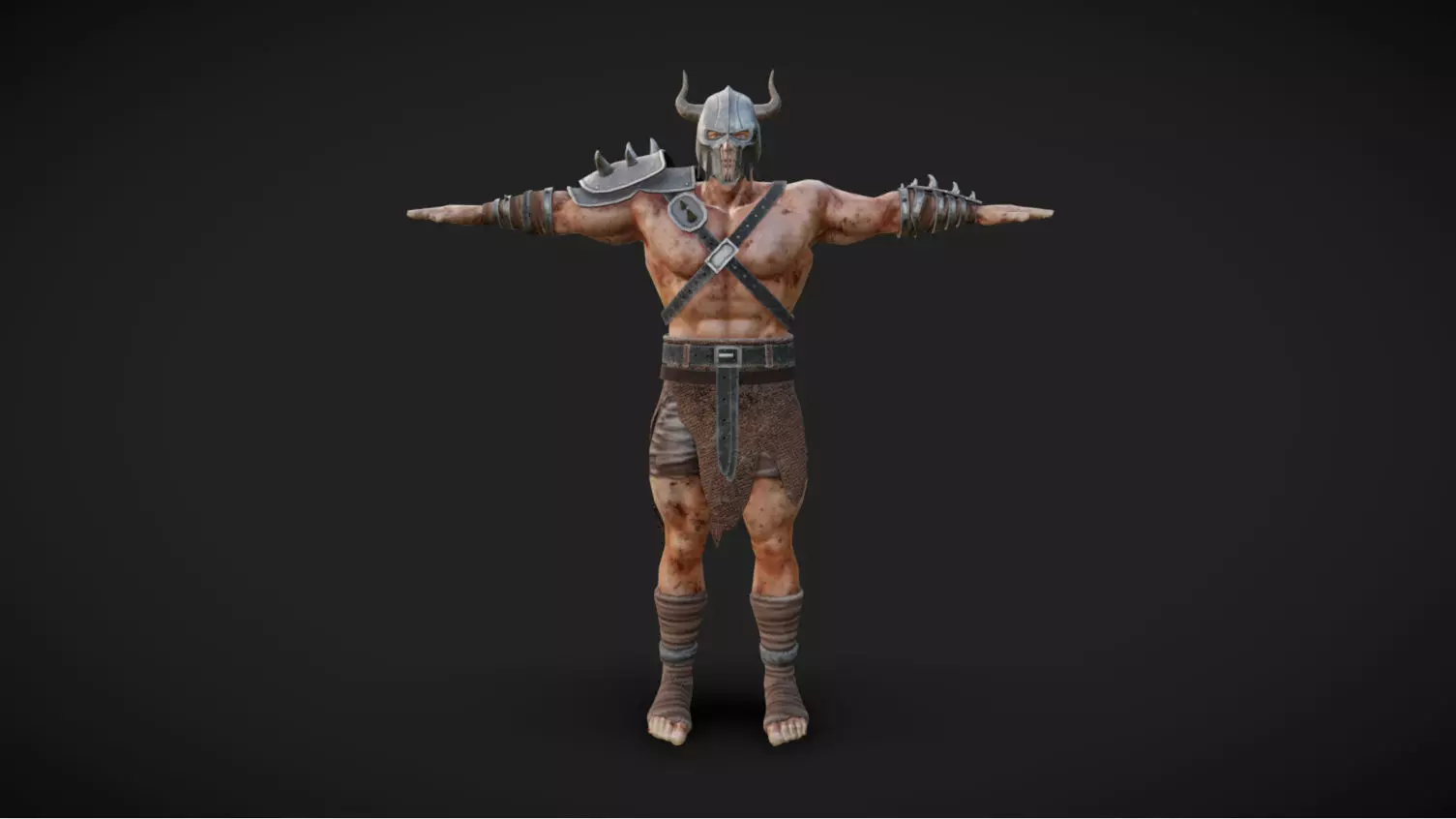 Barbarian 07 - Read the Description Low-poly 3D model_0