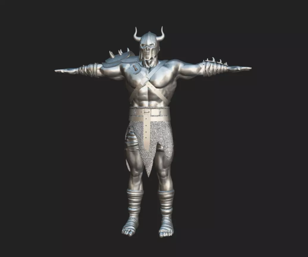 Barbarian 07 - Read the Description Low-poly 3D model_10