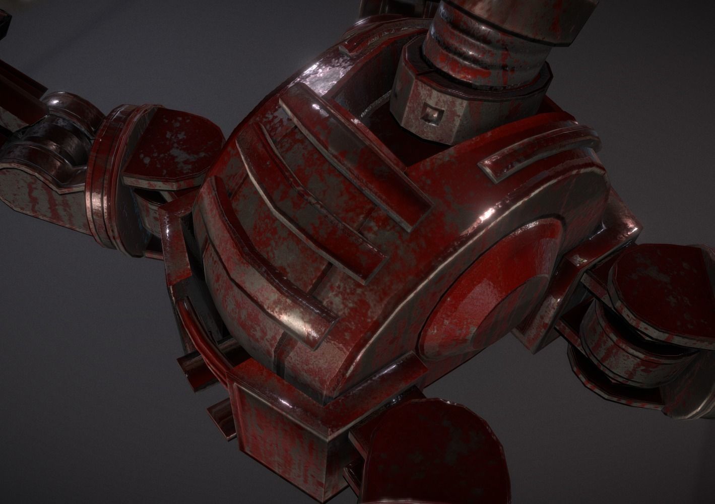 Bloody Gun Bot Low-poly 3D model_17