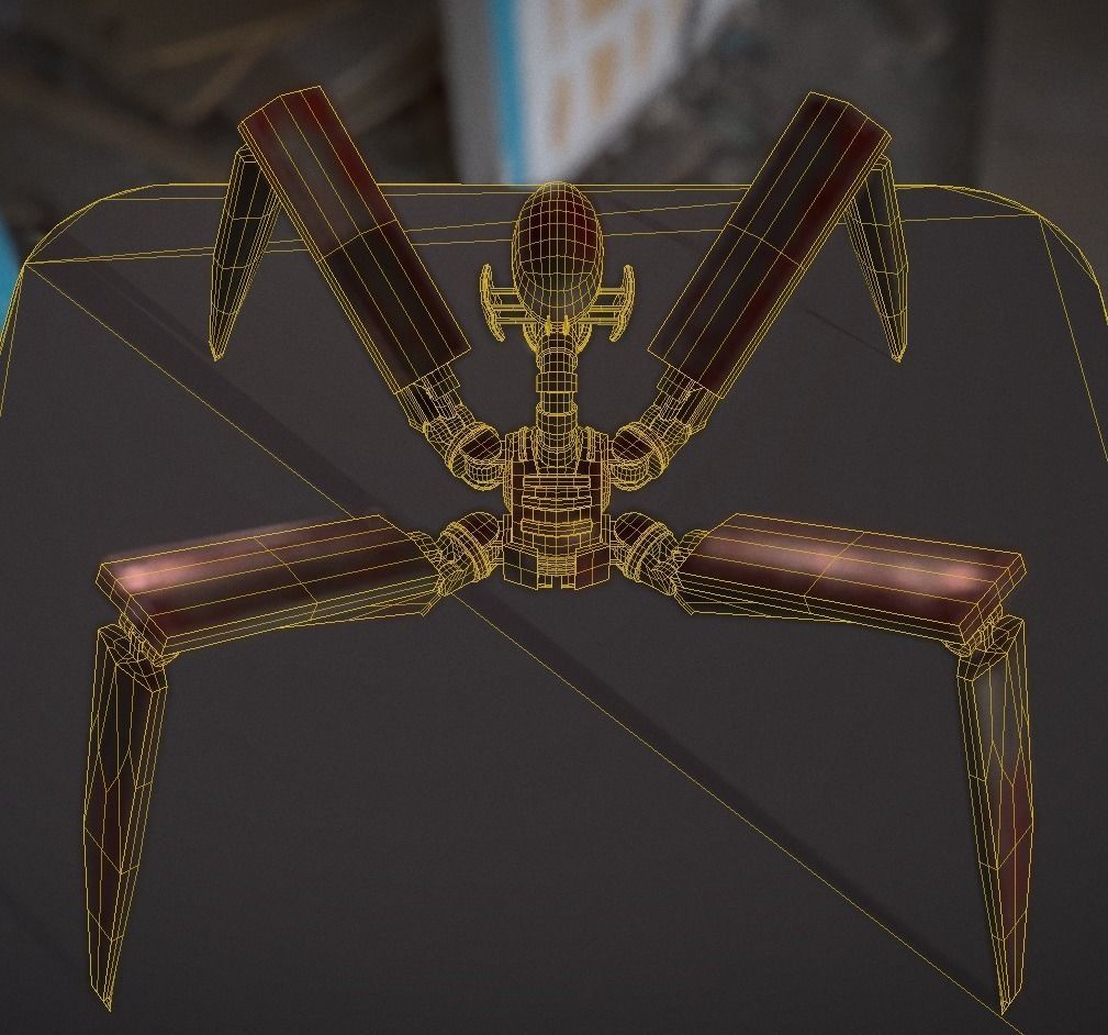 Bloody Gun Bot Low-poly 3D model_18