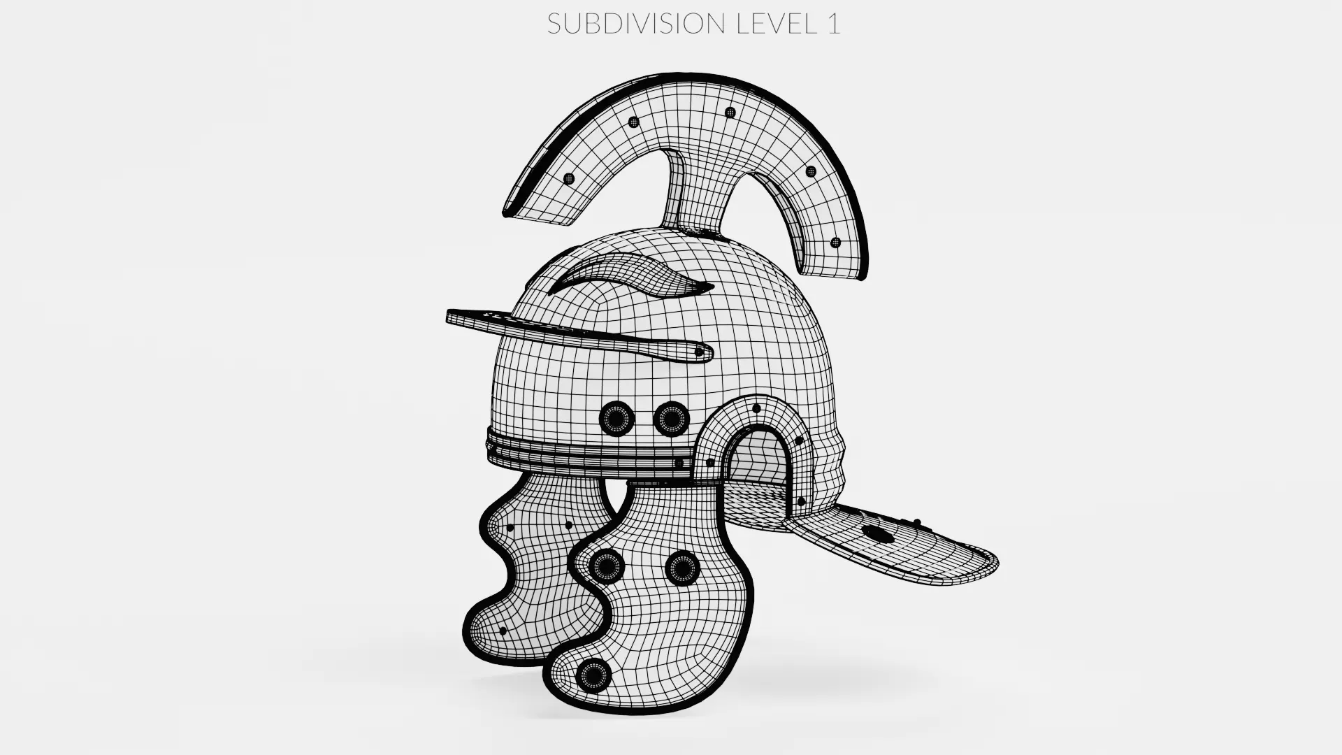 -Roman Helmet Old- 3D model_9