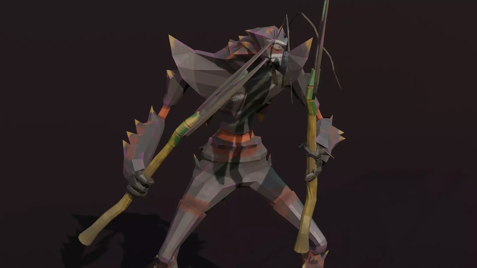 Low Poly Stylized Monster - Mutated Ant 2 Low-poly 3D model_1