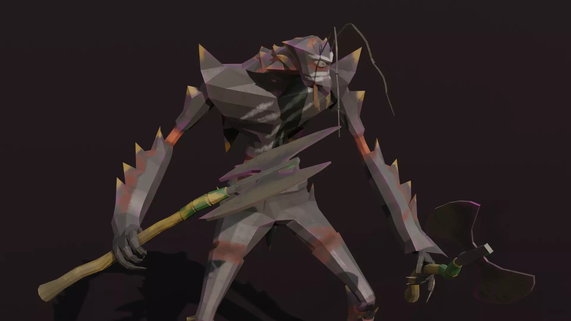 Low Poly Stylized Monster - Mutated Ant 2 Low-poly 3D model_12