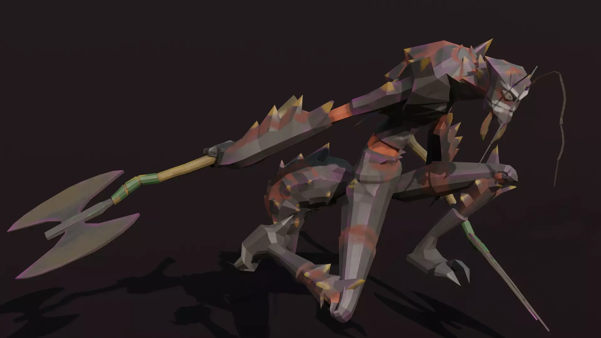 Low Poly Stylized Monster - Mutated Ant 2 Low-poly 3D model_5