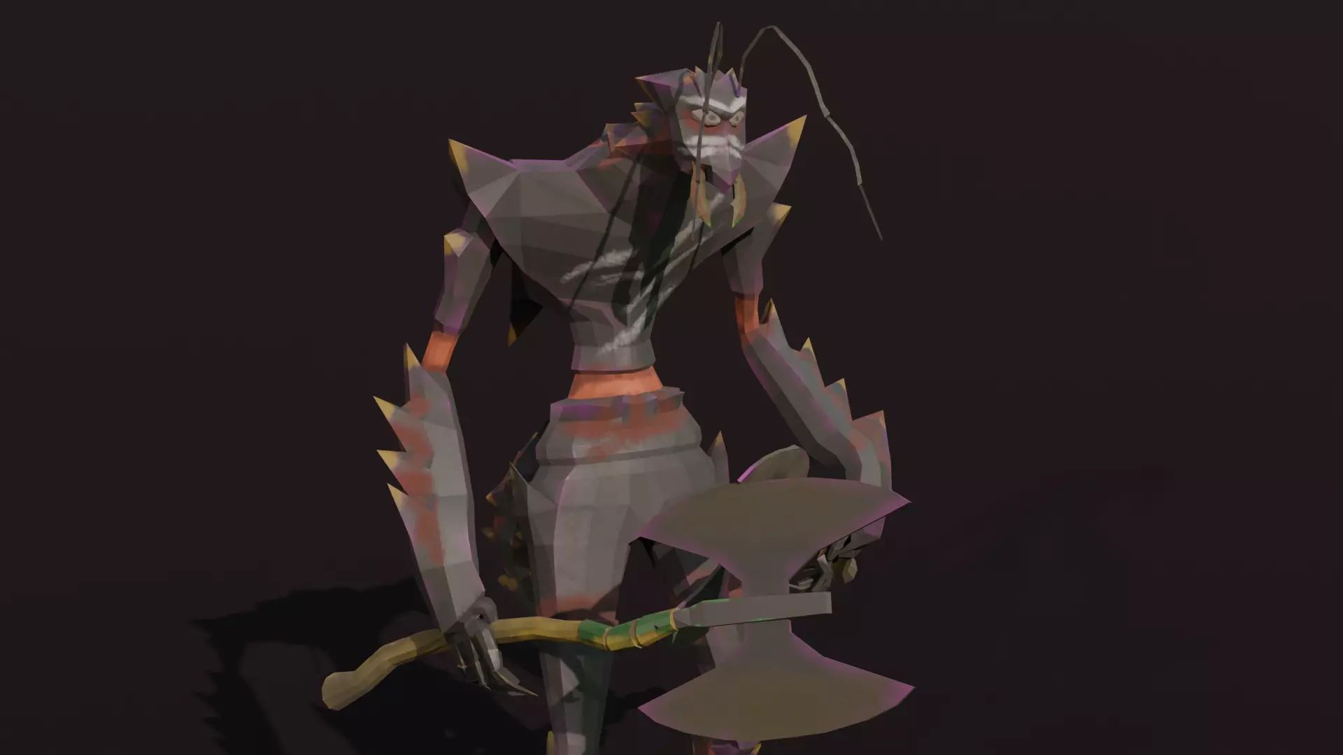 Low Poly Stylized Monster - Mutated Ant 2 Low-poly 3D model_6