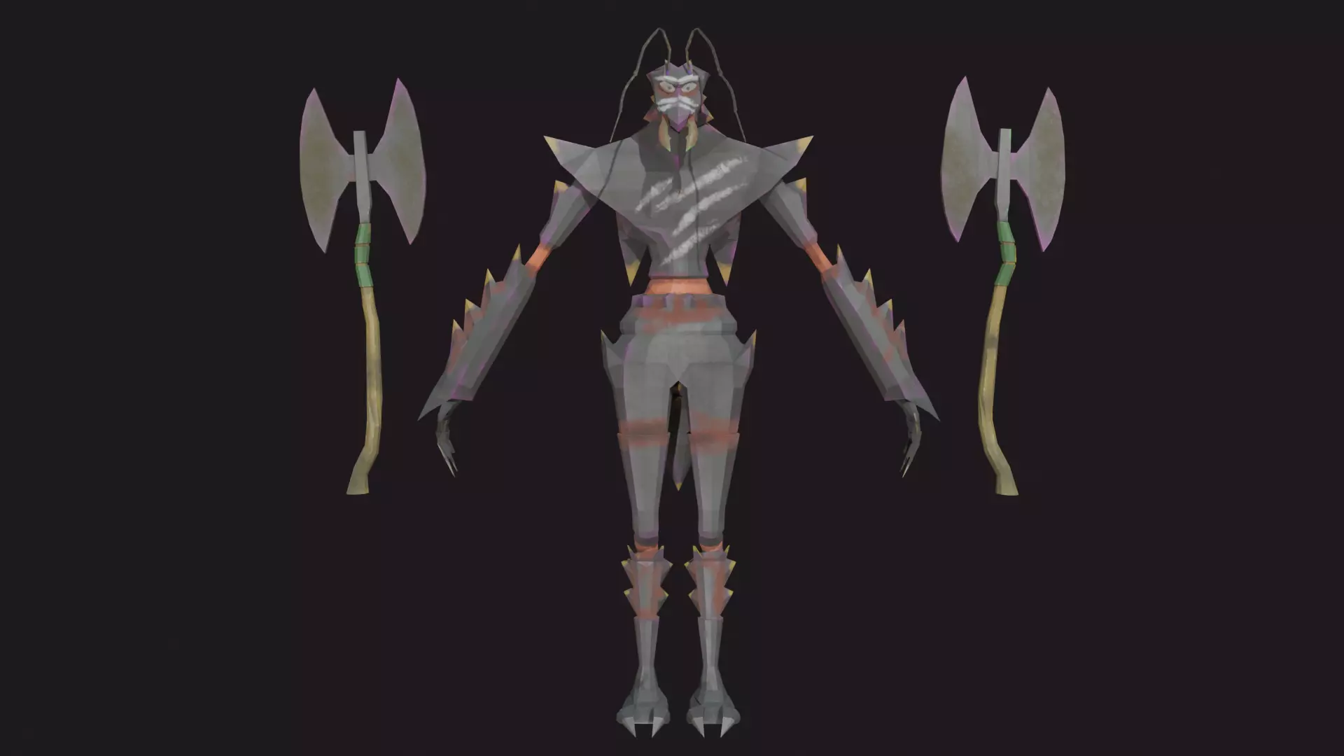 Low Poly Stylized Monster - Mutated Ant 2 Low-poly 3D model_3