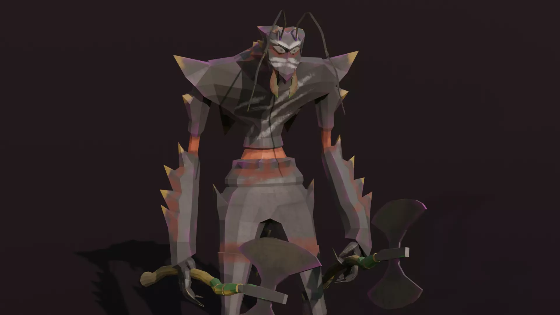 Low Poly Stylized Monster - Mutated Ant 2 Low-poly 3D model_2