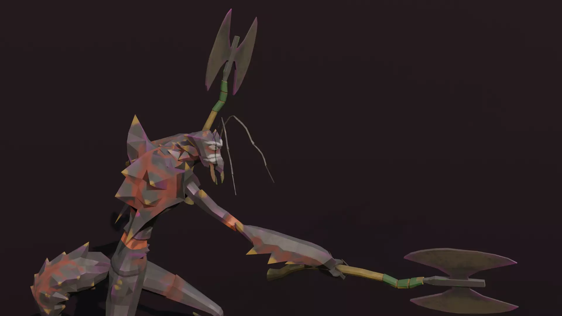 Low Poly Stylized Monster - Mutated Ant 2 Low-poly 3D model_9