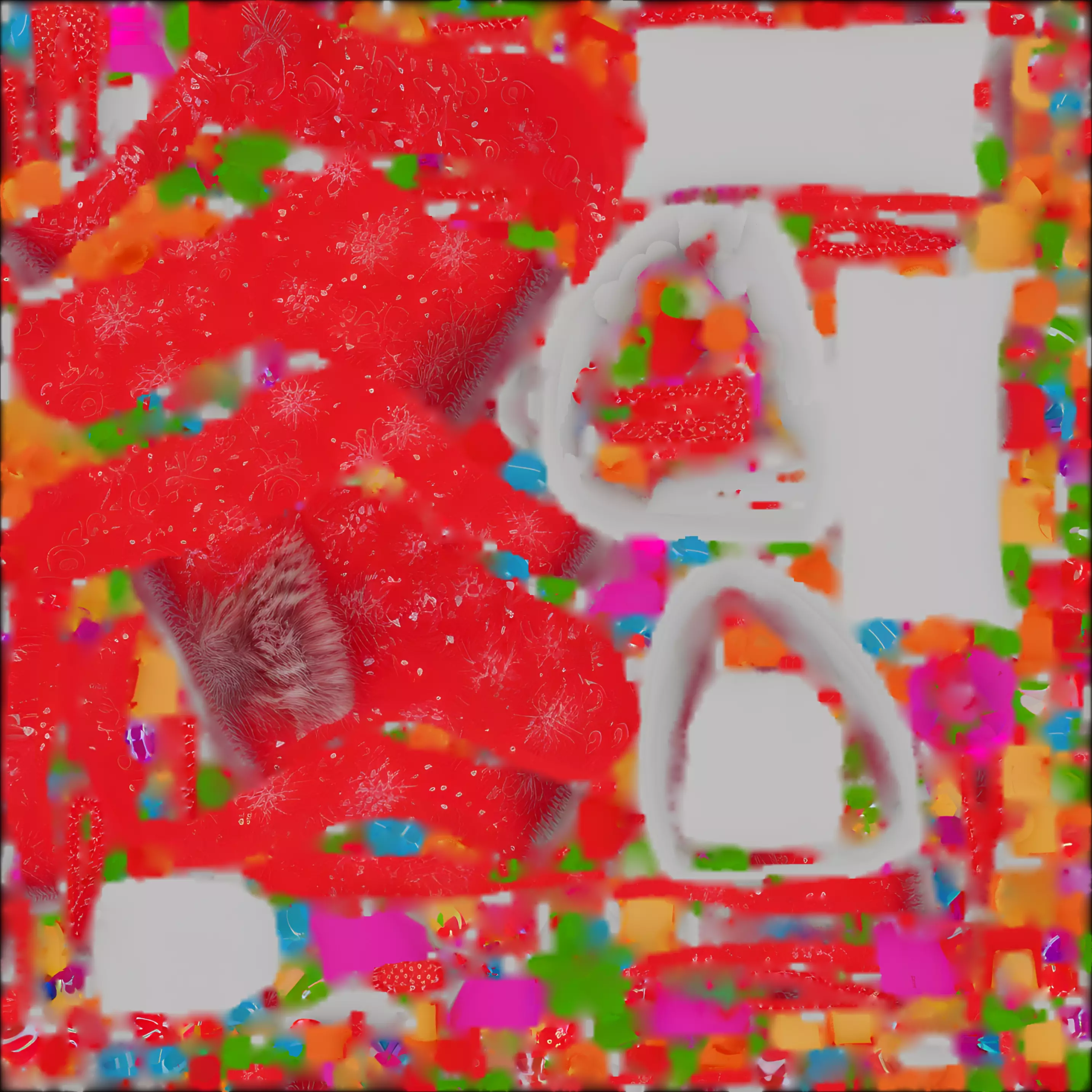 Christmas Stocking Filled with Gifts 3D Model Festive Prop Low-poly 3D model_1