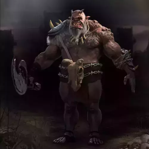 Orc Warrior Game Ready Model