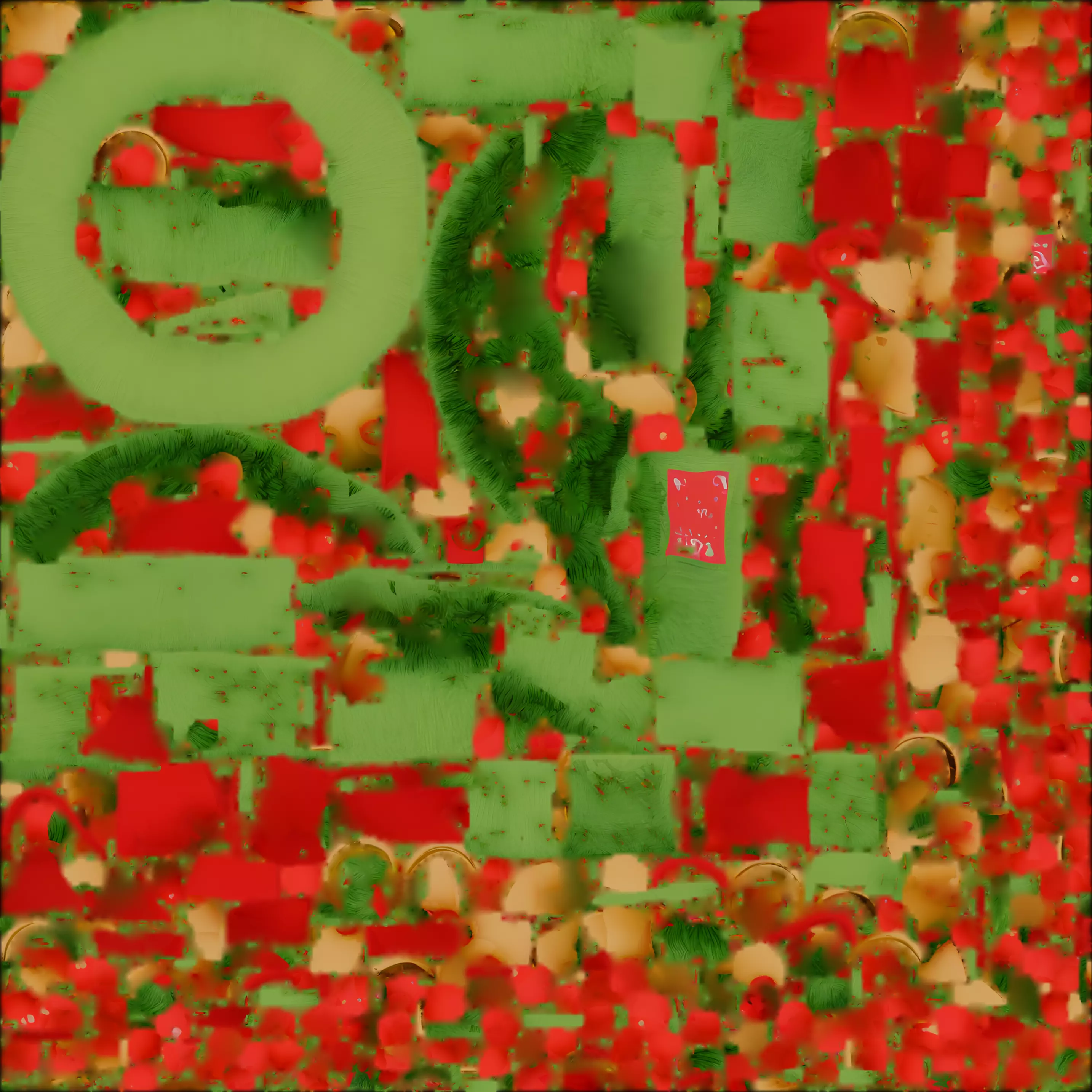 Christmas Pine Wreath 3D Model Festive Holiday Decor Low-poly 3D model_1