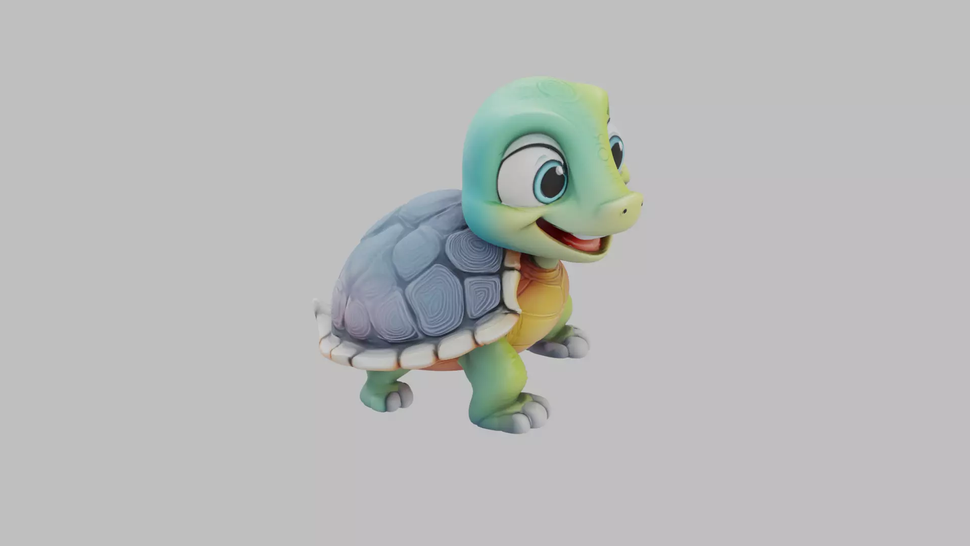 Cartoon Baby Turtle Character - Game Ready 3D Model Low-poly 3D model_8