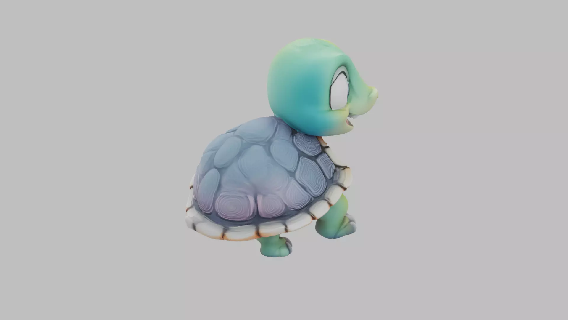 Cartoon Baby Turtle Character - Game Ready 3D Model Low-poly 3D model_5