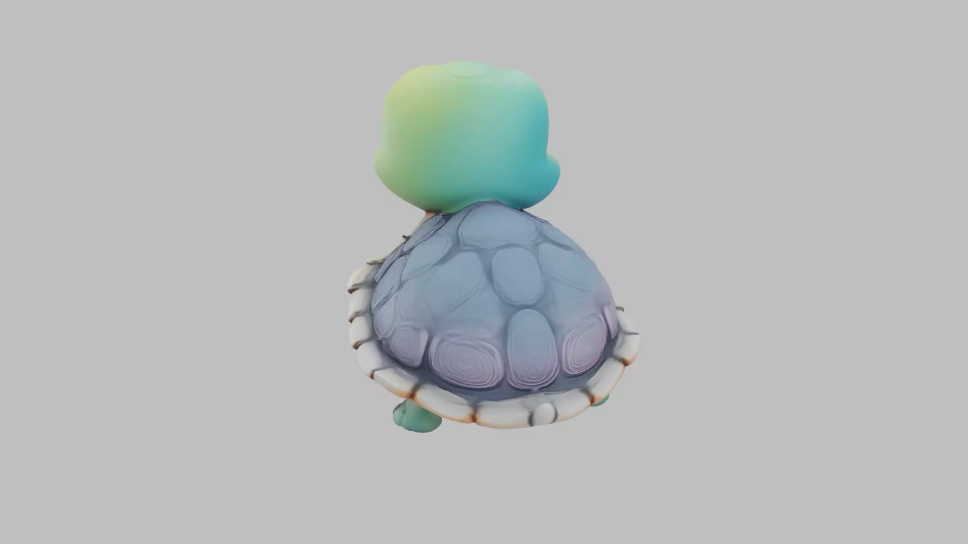 Cartoon Baby Turtle Character - Game Ready 3D Model Low-poly 3D model_1