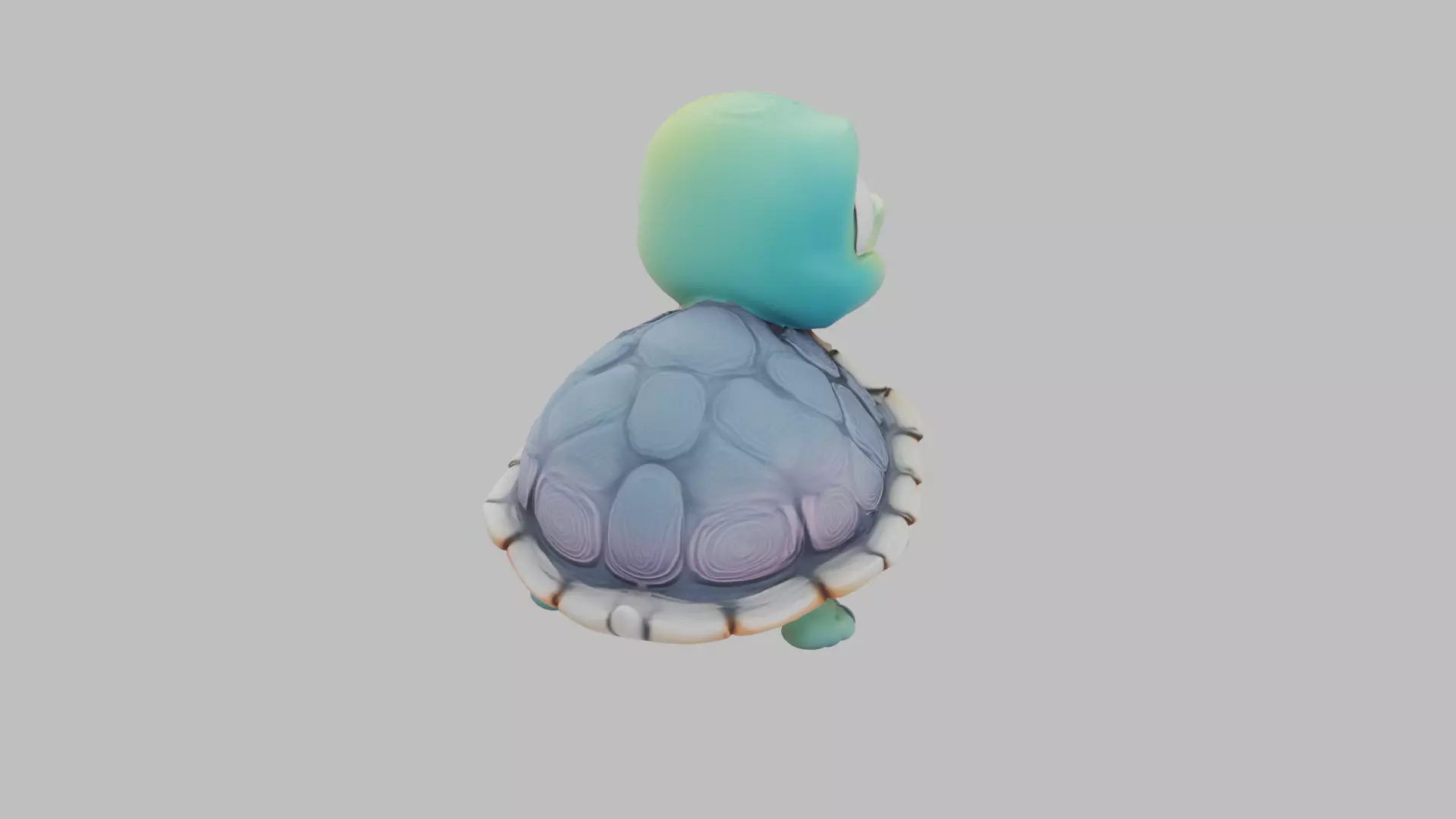 Cartoon Baby Turtle Character - Game Ready 3D Model Low-poly 3D model_3