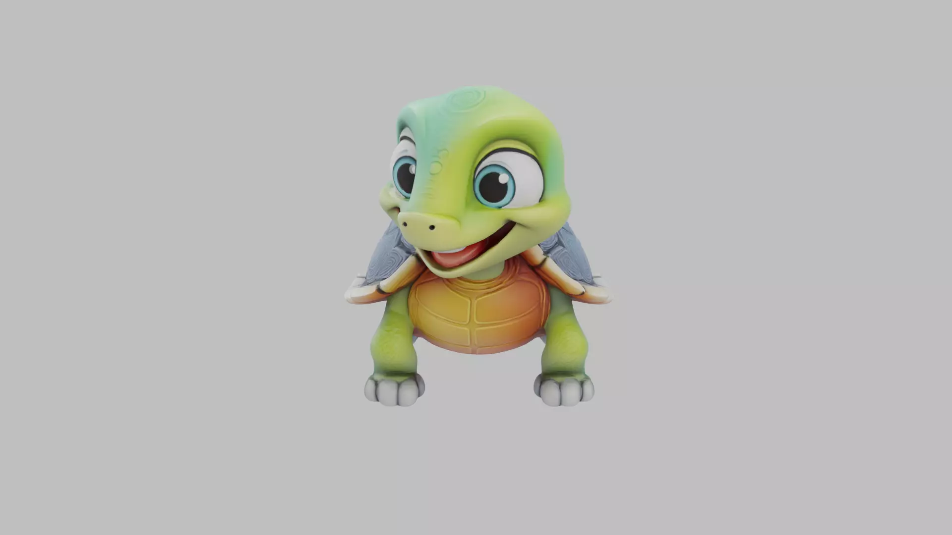 Cartoon Baby Turtle Character - Game Ready 3D Model Low-poly 3D model_0