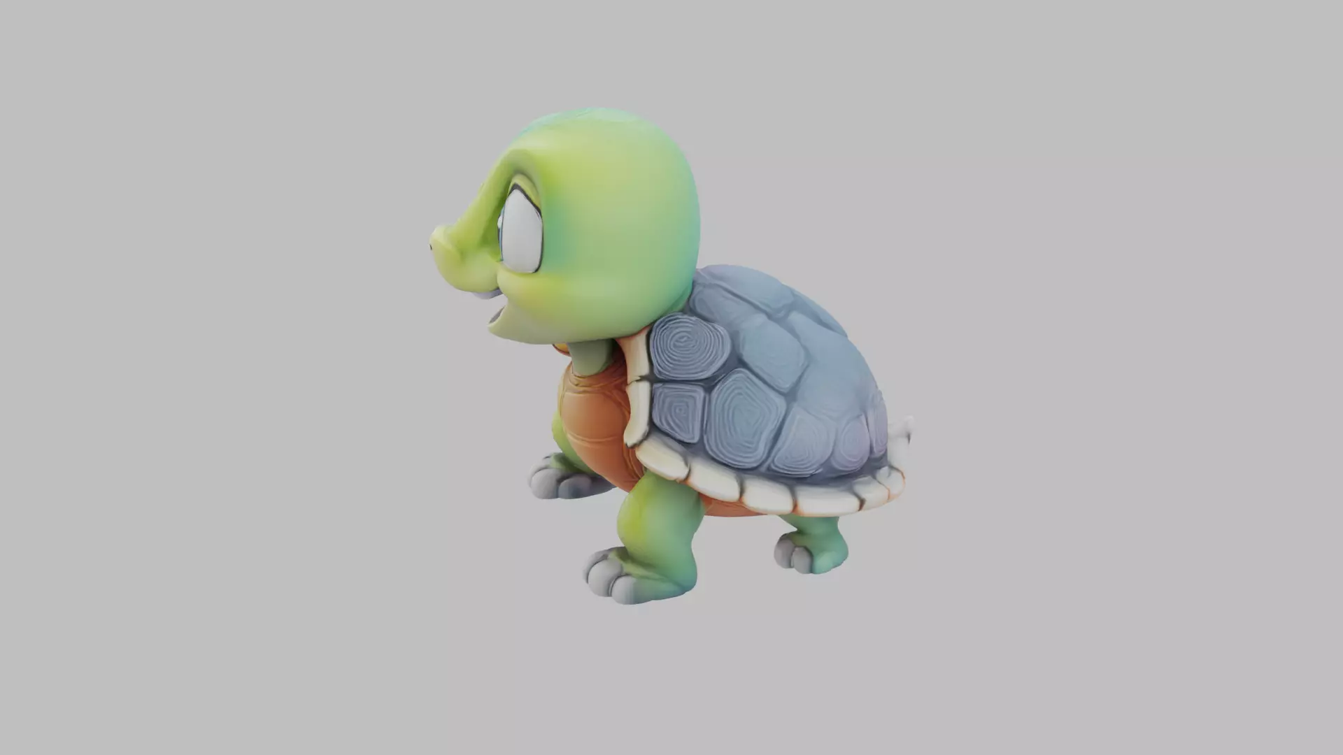 Cartoon Baby Turtle Character - Game Ready 3D Model Low-poly 3D model_17