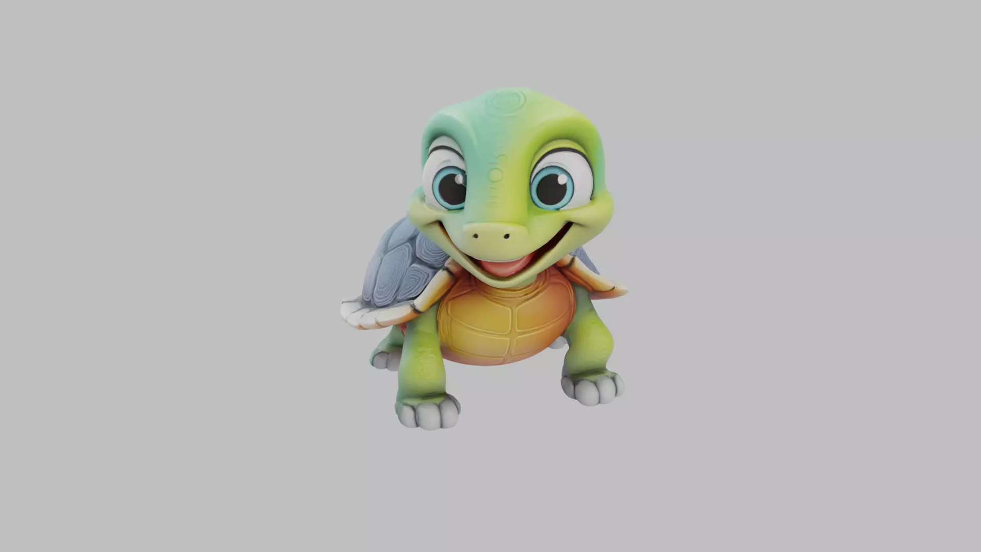 Cartoon Baby Turtle Character - Game Ready 3D Model Low-poly 3D model_12