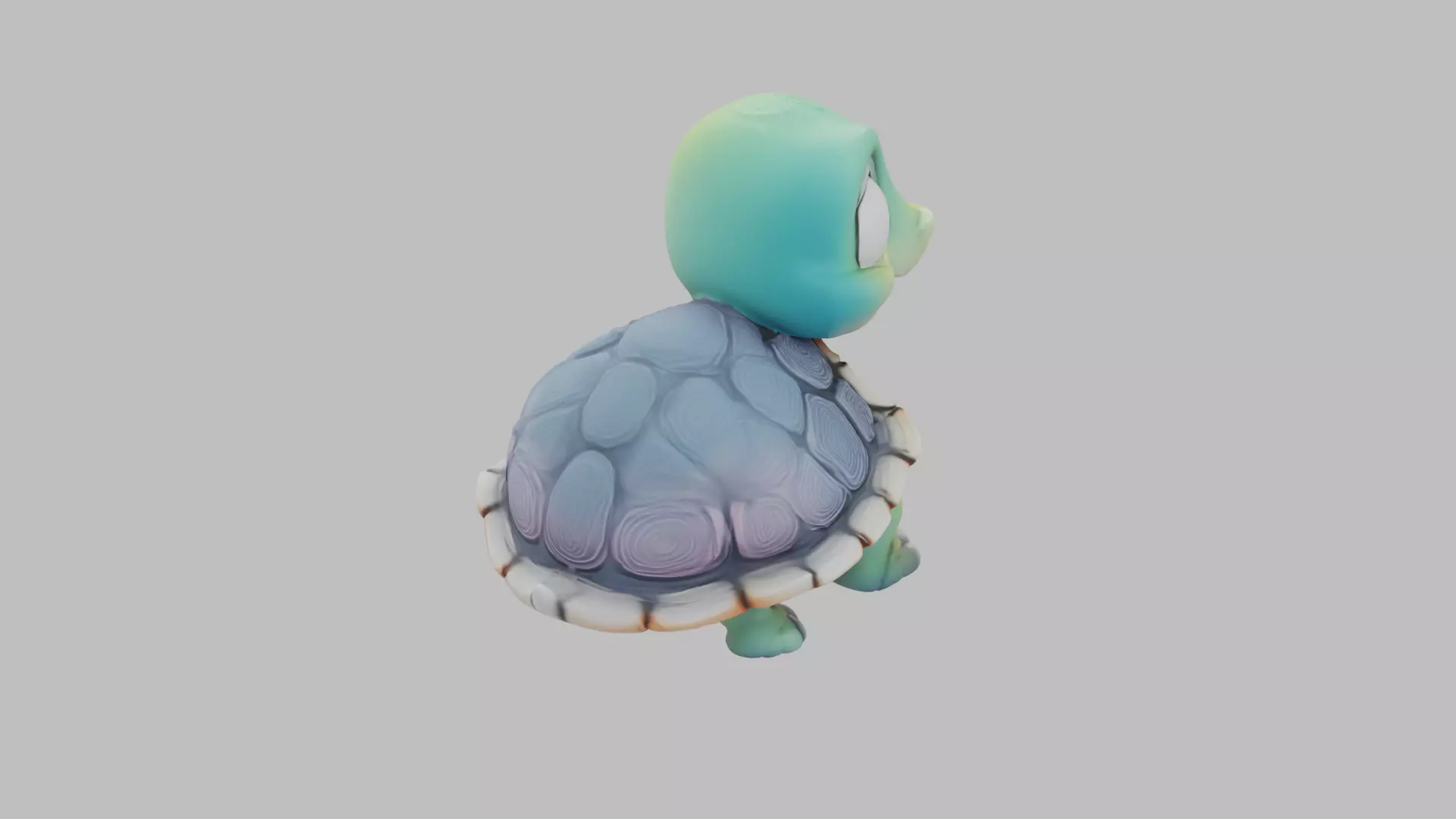 Cartoon Baby Turtle Character - Game Ready 3D Model Low-poly 3D model_4