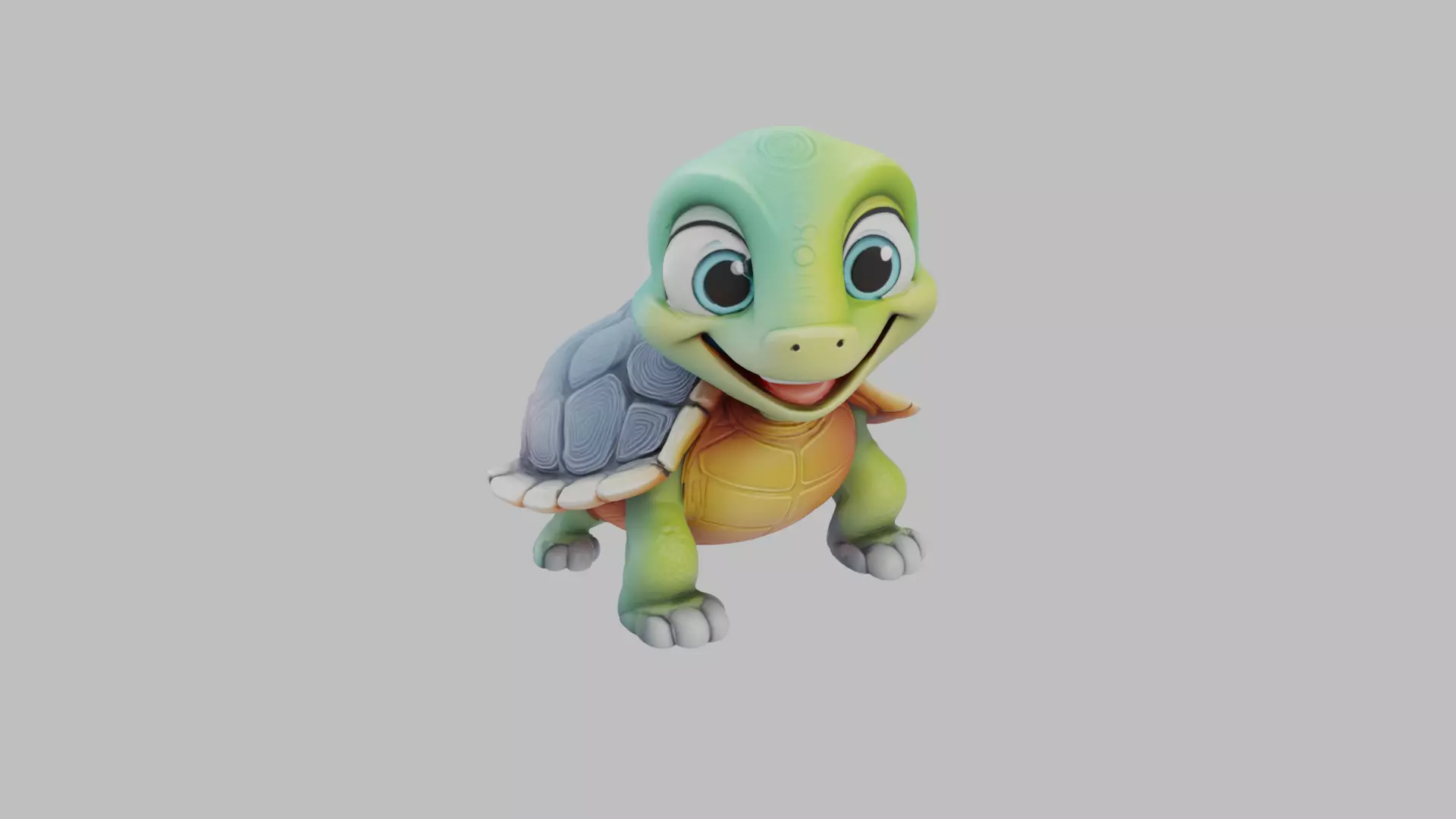 Cartoon Baby Turtle Character - Game Ready 3D Model Low-poly 3D model_10