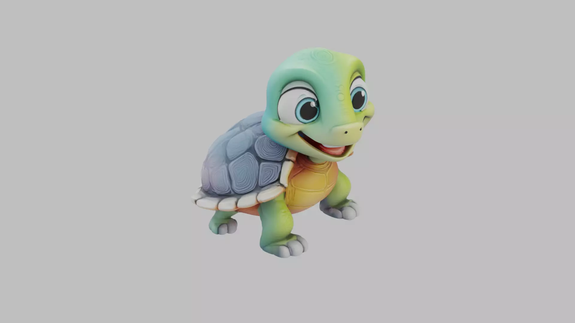 Cartoon Baby Turtle Character - Game Ready 3D Model Low-poly 3D model_9