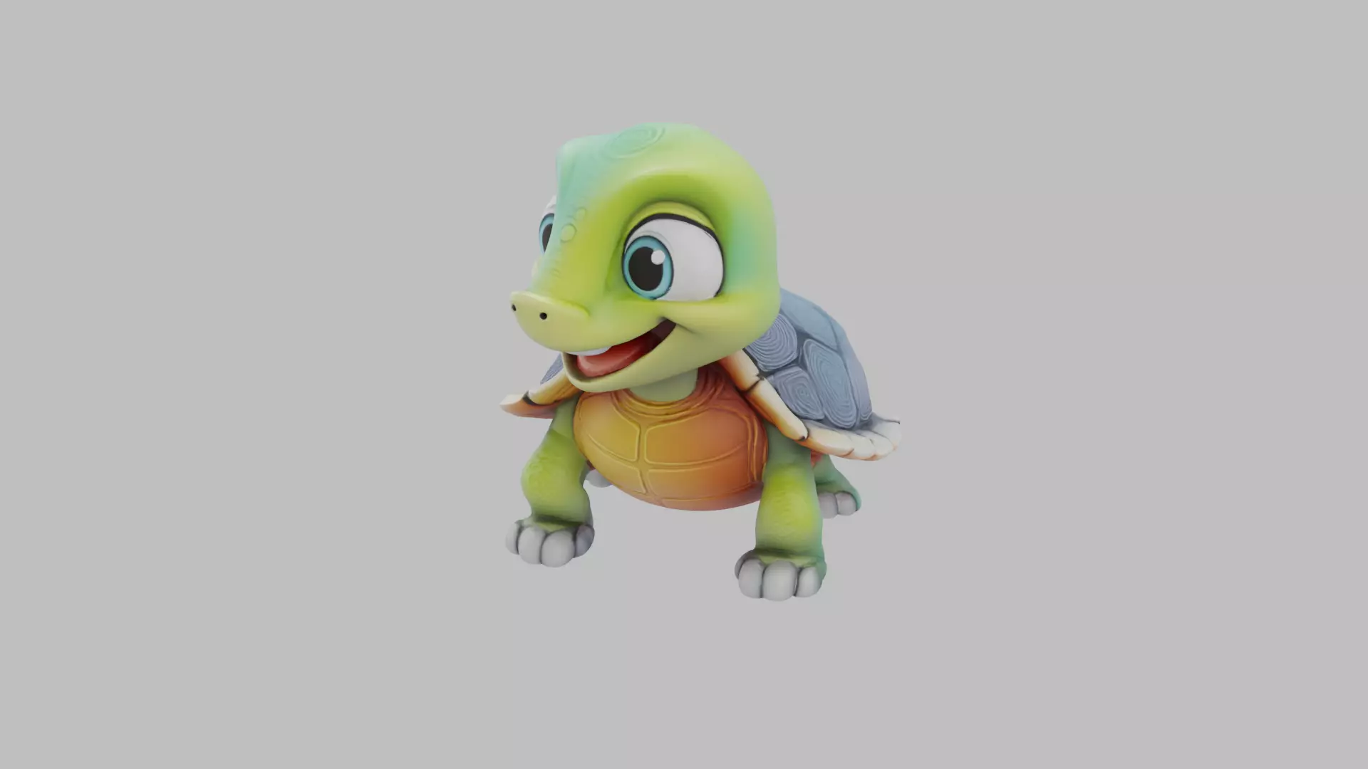 Cartoon Baby Turtle Character - Game Ready 3D Model Low-poly 3D model_11