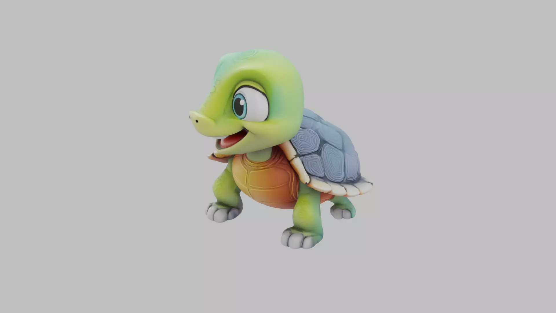 Cartoon Baby Turtle Character - Game Ready 3D Model Low-poly 3D model_15