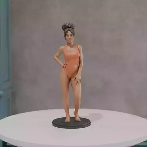 pin up beach model woman