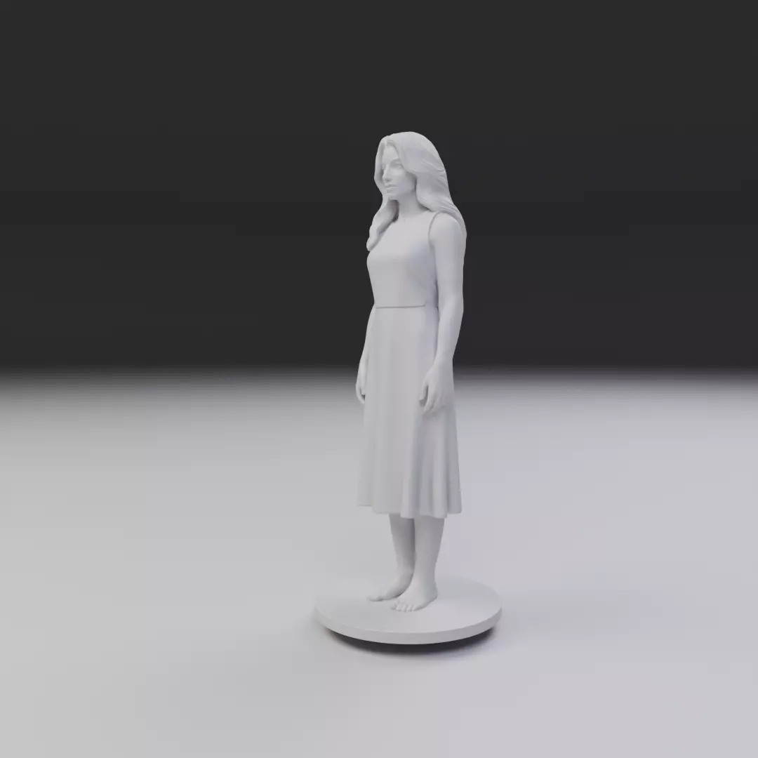 pin up model woman 3D print model_10