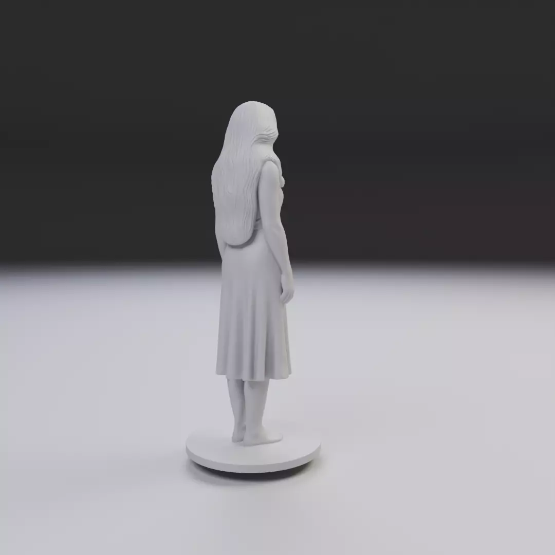 pin up model woman 3D print model_14