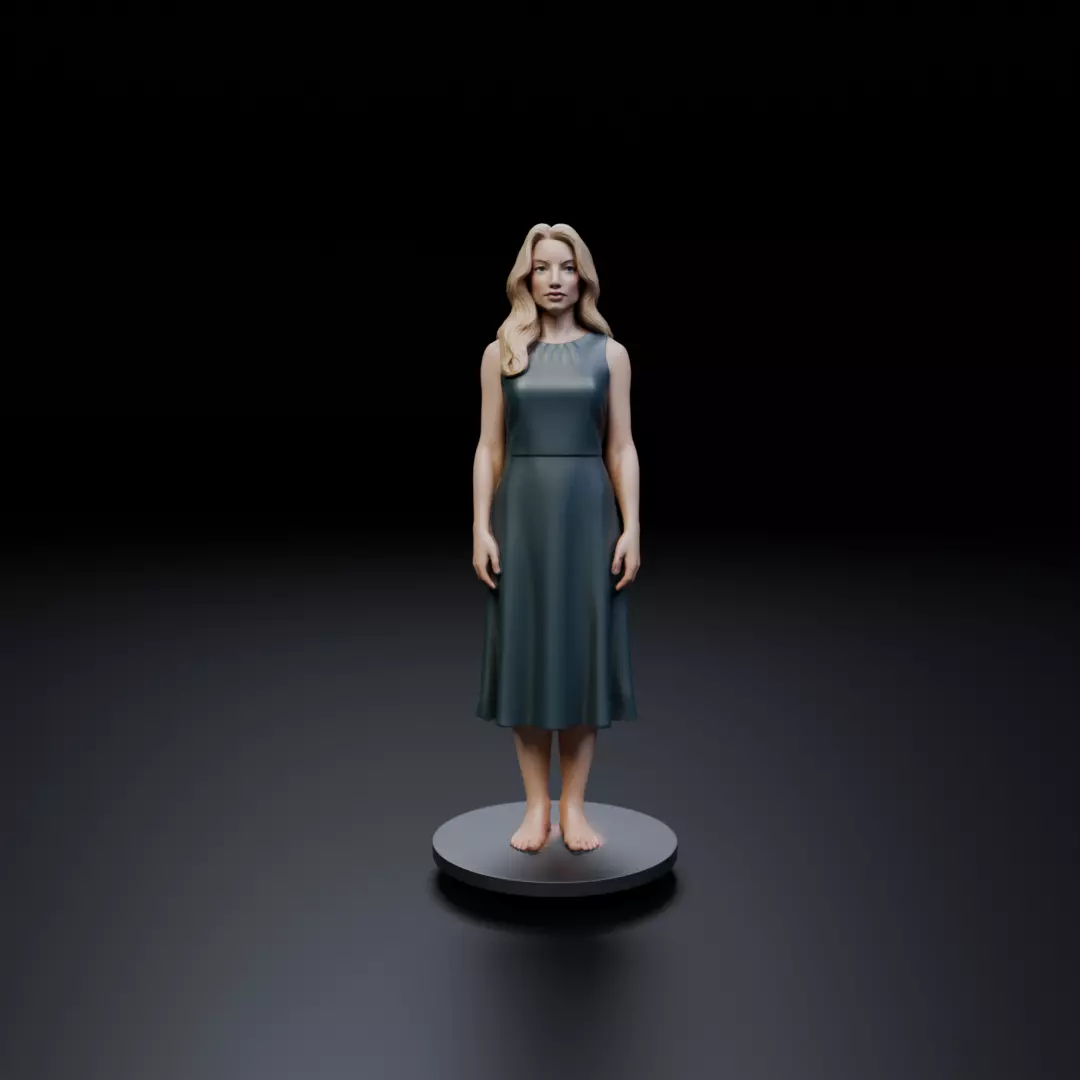 pin up model woman 3D print model_15