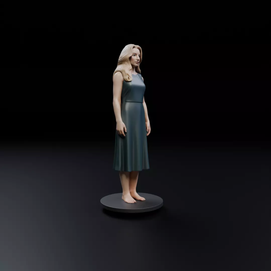 pin up model woman 3D print model_11