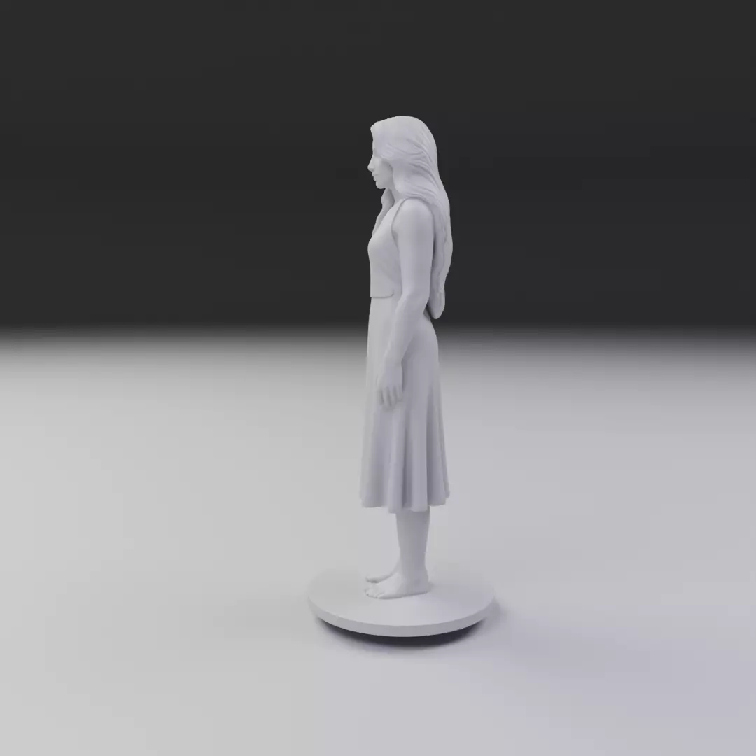 pin up model woman 3D print model_4
