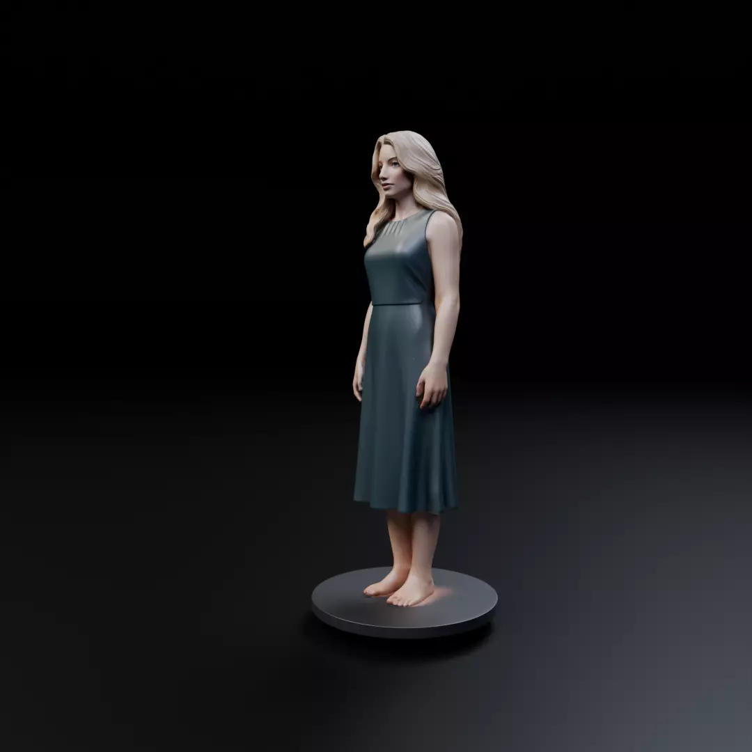 pin up model woman 3D print model_9