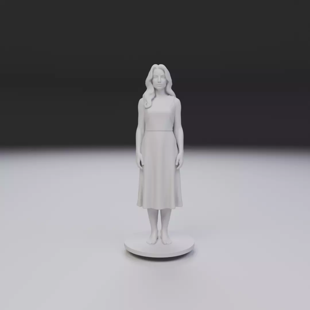 pin up model woman 3D print model_16