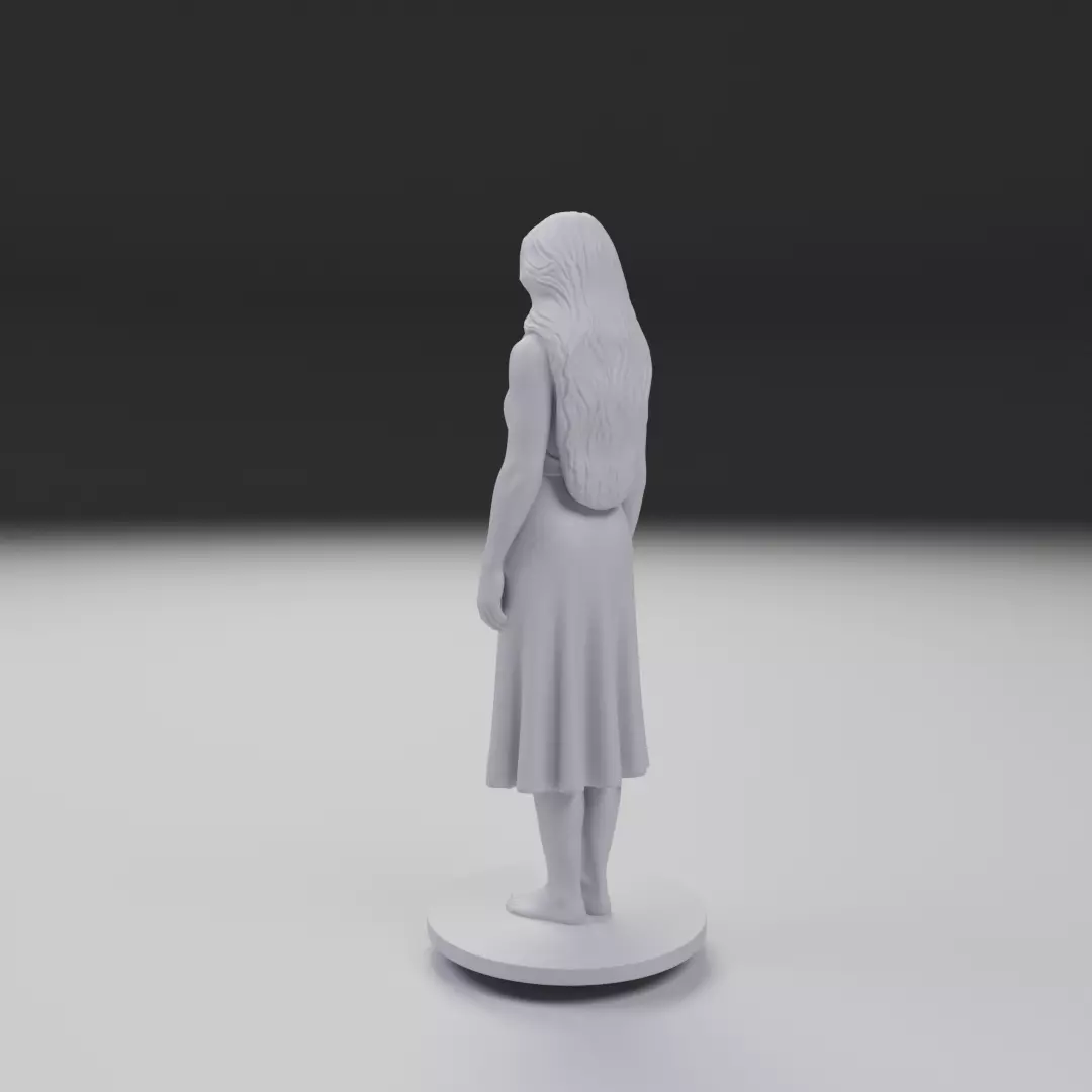 pin up model woman 3D print model_8