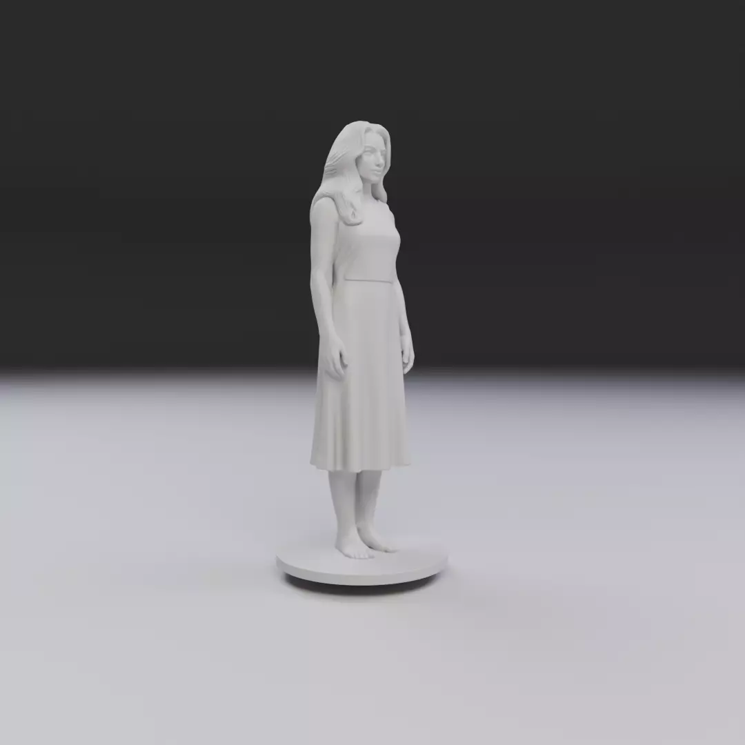 pin up model woman 3D print model_12