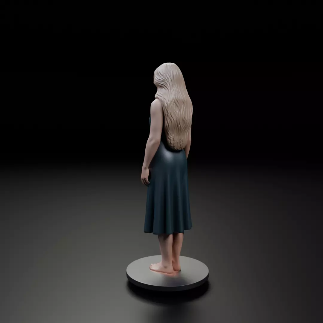 pin up model woman 3D print model_7