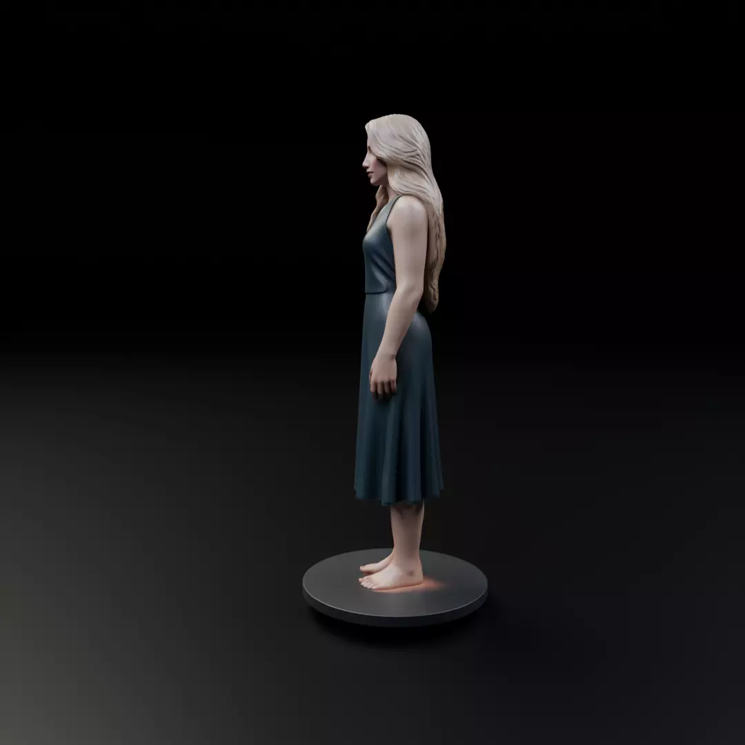 pin up model woman 3D print model_3