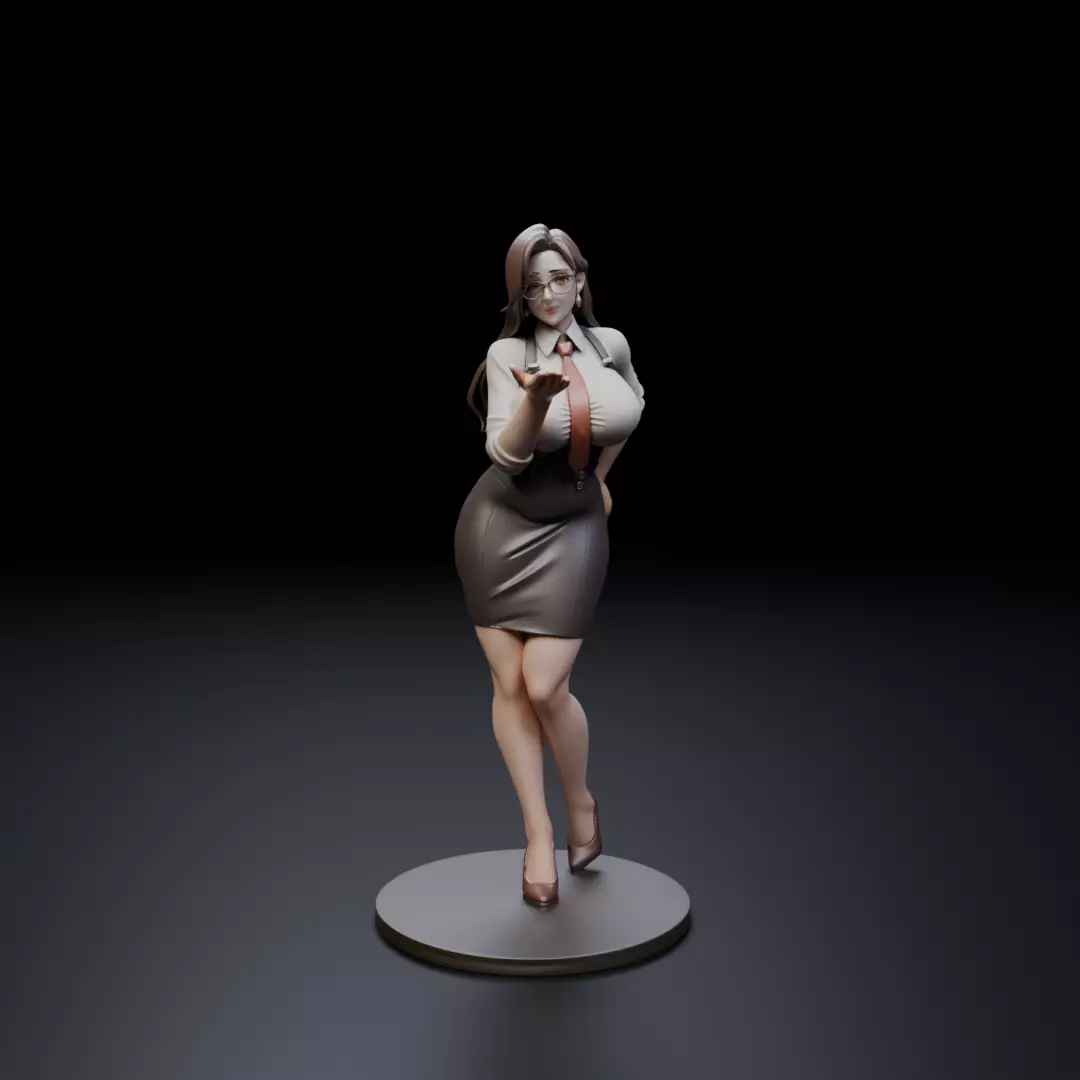 pin up model woman 3D print model_15